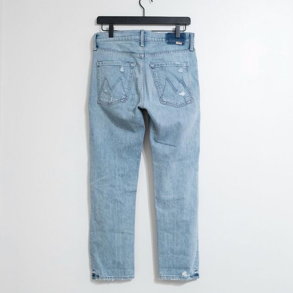 Mother Denim Scrapper Ankle Straight Leg Jeans in Wicked Wild Calling 26 - Picture 5 of 11